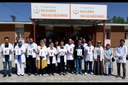 Sağlık çalışanları ‘Sağlıkta şiddete hayır’ dedi