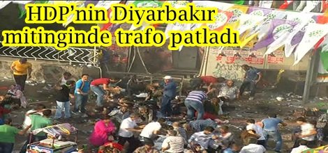 HDP’nin Diyarbakır mitinginde trafo patladı