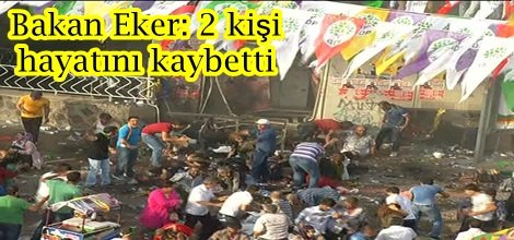 HDP mitinginde meydana gelen patlamnada: 2 kişi hayatını kaybetti-foto