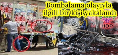 Bombalama olayıyla ilgili bir kişi yakalandı