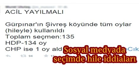Sosyal medyada seçimde hile iddiaları