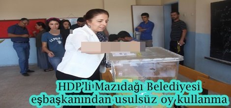 HDP’li Mazıdağı Belediyesi eşbaşkanından usulsüz oy kullanma