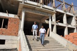 Milli Eğitim Müdürü Çelik inşaat halindeki okulu inceledi