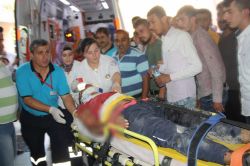 Nusaybin'de motosiklet kazası: 1 yaralı video-foto