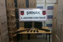 Şırnak’ta sigara ve silah ele geçirildi