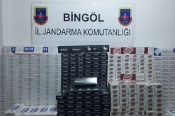 Bingöl'ün Solhan ilçesinde kaçak sigara ele geçirildi