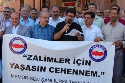 Memur-Sen Şanlıurfa Şubesi Çin’i kınadı