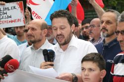 Bursa’da Çin yönetimini protesto eylemeleri devam ediyor