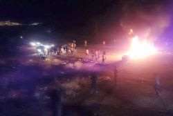 Elektrik kesintileri nedeniyle yol trafiğe kapatıldı