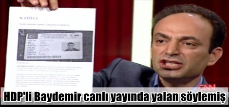HDP'li Baydemir canlı yayında yalan söylemiş