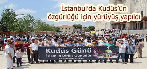 İstanbul’da Kudüs’ün özgürlüğü için yürüyüş yapıldı