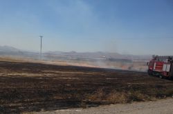 Ergani'de anız yangını