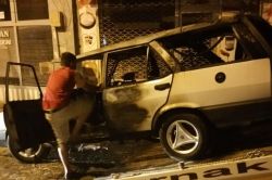 Şırnak’ta uzman çavuşun aracı yakıldı