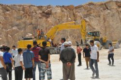 Mahalleye taşocağı şantiyesi kurulmasına tepki