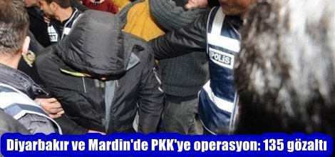 Diyarbakır ve Mardin'de PKK'ye operasyon: 135 gözaltı