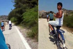 Bisikletle uçuruma uçan gençlerin görüntüleri ortaya çıktı video foto