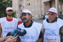 Mardin Artuklu Belediyesi işçilerinin oturma eylemi sürüyor video