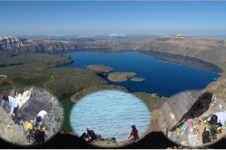 Nemrut krater gölü çevresinde temizlik çalışmaları