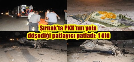 PKK'nin döşediği mayın minibüsün geçişi sırasında patladı