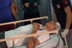 Başına biber gazı kapsülü çarpan kişi yalandı