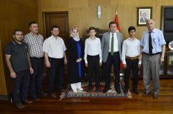 Kahramanmaraşlı hafızlar Belediye Başkanını  ziyaret etti