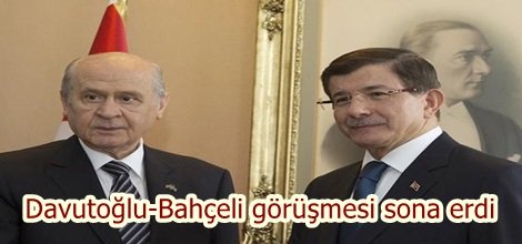 Davutoğlu-Bahçeli görüşmesi sona erdi