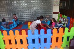 Kâhta Devlet Hastanesinde çocuklar için oyun parkı