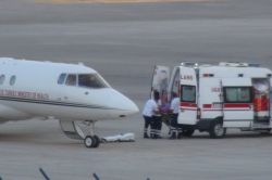 Yanan TIR şoförü ambulans uçakla sevk edildi