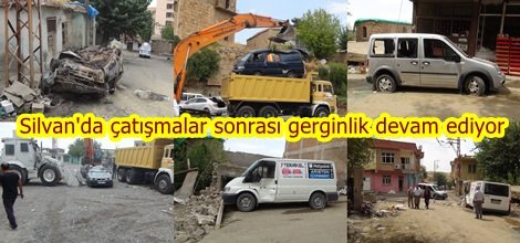 Silvan'da çatışmalar sonrası gerginlik devam ediyor video foto