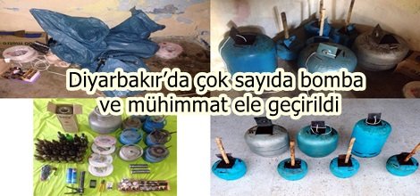 Diyarbakır’da çok sayıda bomba ve mühimmat ele geçirildi