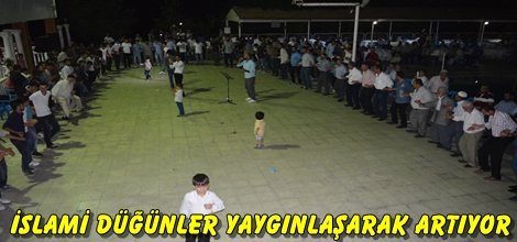 İslami düğünlere yaygınlaşarak artıyor