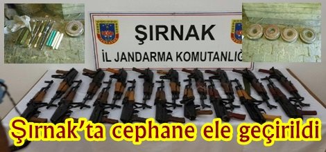 Şırnak’ta cephane ele geçirildi