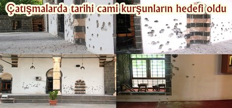 Çatışmalarda tarihi cami kurşunların hedefi oldu