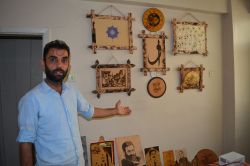 Batmanlı ahşap sanatçısı evini atölyeye çevirdi