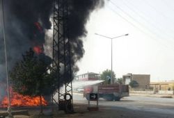 Kahta’da çıkan yangın paniğe neden oldu