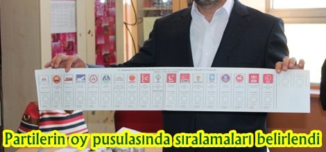 Partilerin oy pusulasında sıralamaları belirlendi