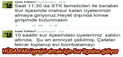 HÜDA PAR üyesini almak için Sur ilçesine gidiyor