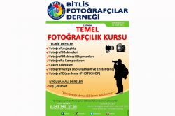 Bitlis’te 2’inci Dönem Temel Fotoğrafçılık Kursu açılıyor