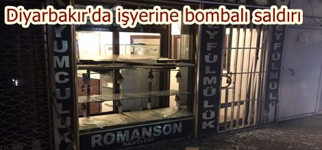 Diyarbakır'da işyerine bombalı saldırı