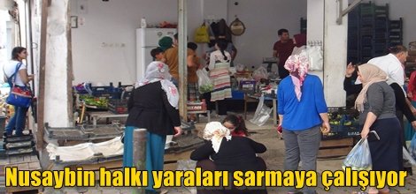 Nusaybin halkı yaraları sarmaya çalışıyor