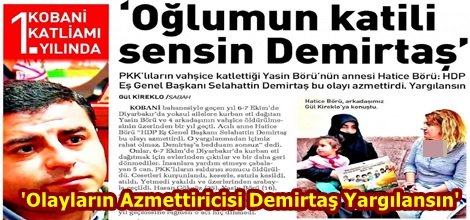'Olayların Azmettiricisi Demirtaş Yargılansın'