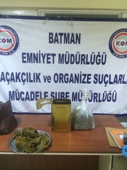 Batman’da bir otobüste uyuşturucu ele geçirildi