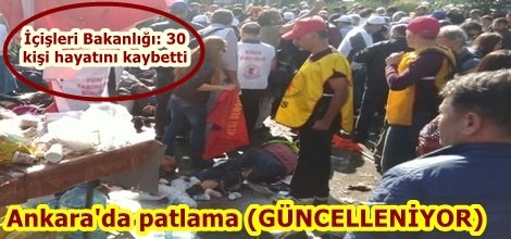 Ankara'da Tren Garı Kavşağı'nda patlama 30 ölü foto