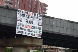 Mukaddesata dil uzatanlara pankartlı tepki