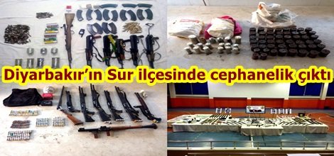 Diyarbakır’ın Sur ilçesinde mühimmat ele geçirildi