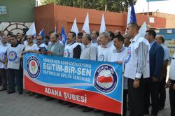 Okul müdürünün bıçaklanması protesto edildi