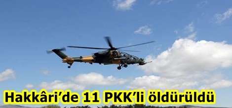 Hakkâri’de 11 PKK’li öldürüldü