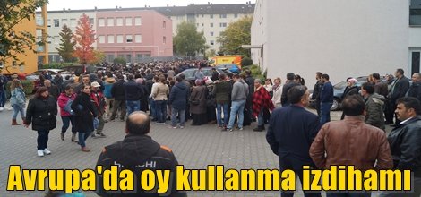 Avrupa'da oy kullanma izdihamı