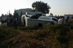 29 kişinin yaralandığı kaza kameralara yansıdı