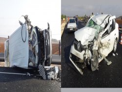 Çınar'da öğrenci servisi ile otomobil çarpıştı: 9 yaralı